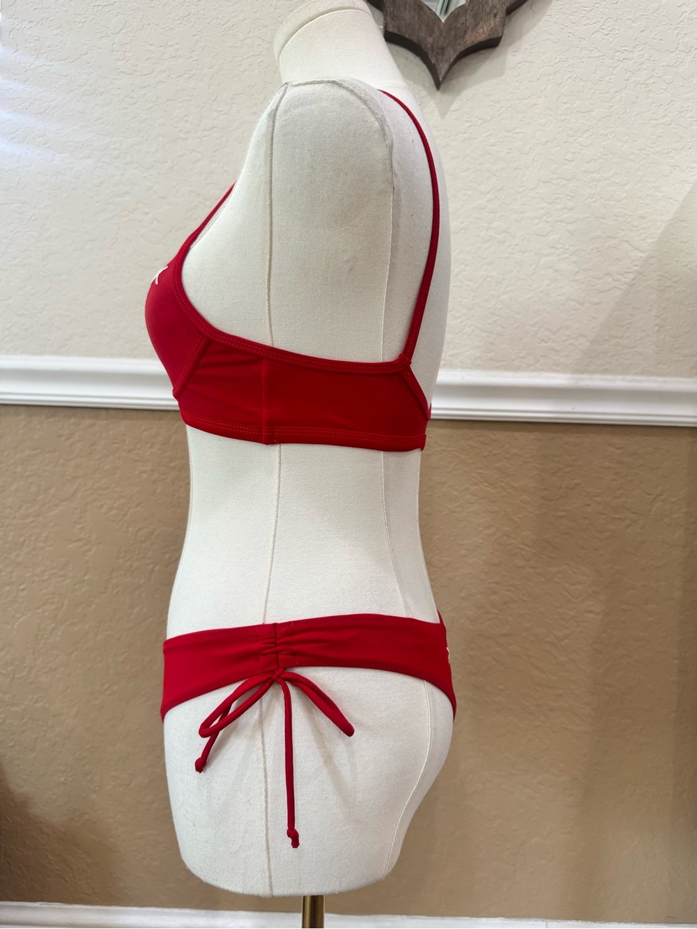 Boutine LA Red Two-Piece Bikini Set with Ties - Picture 4 of 7